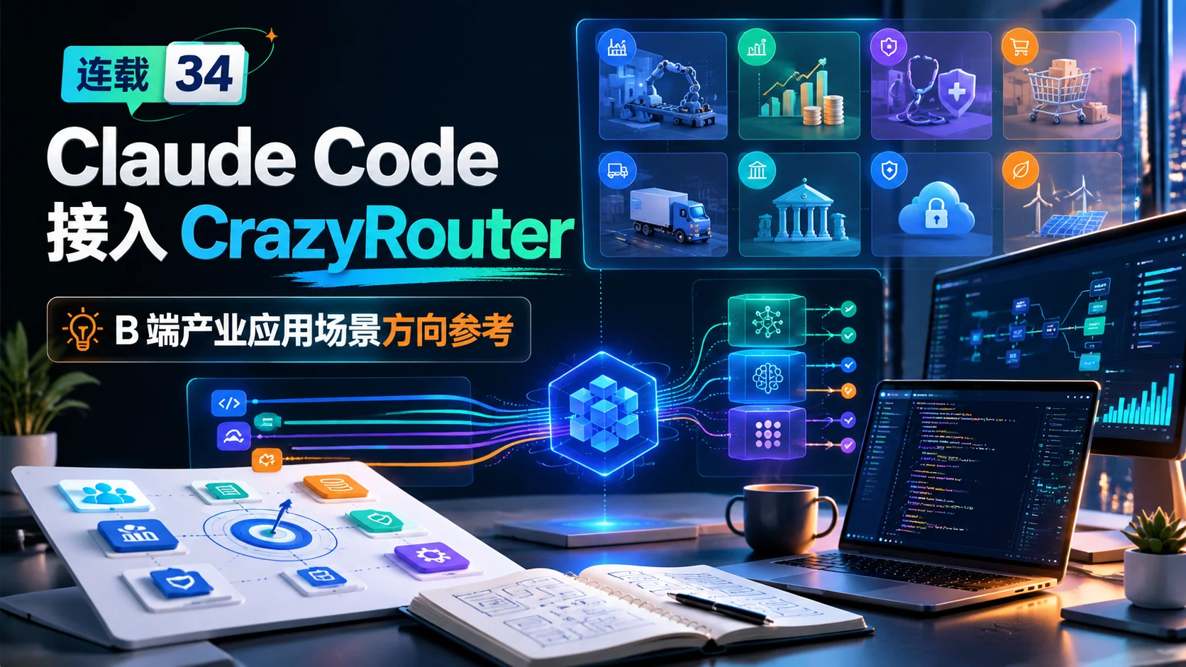 34|Claude Code 接入 CrazyRouter 连载 34:B 端产业应用场景方向参考