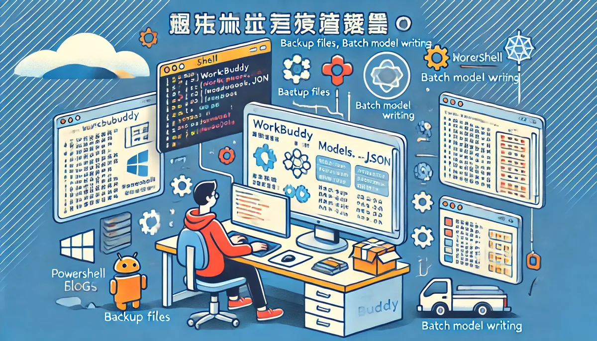 用 PowerShell 自动维护 WorkBuddy models.json：备份、去重和批量写入模型