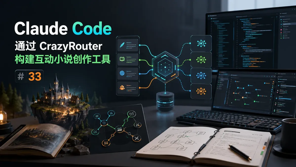 33｜Claude Code 通过 Crazyrouter 构建互动小说创作工具
