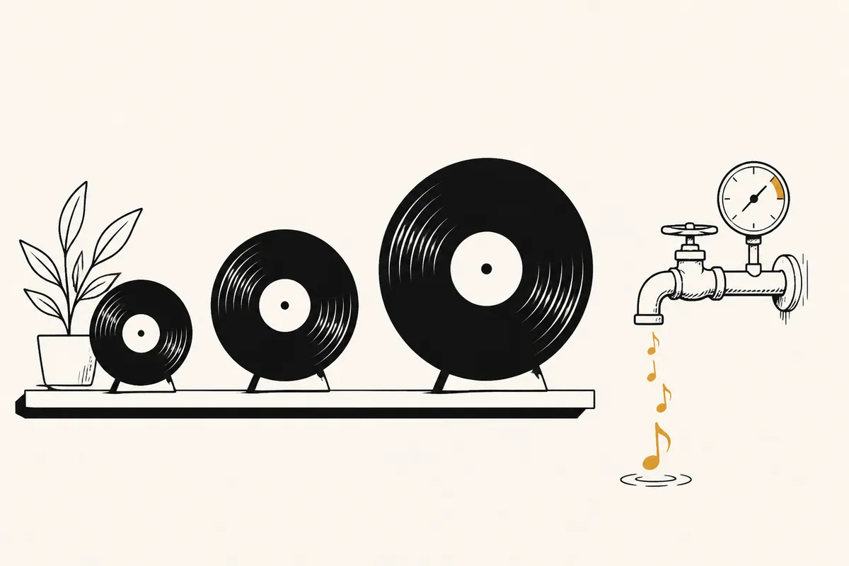 3 つのプランを 3 枚のレコードで表現