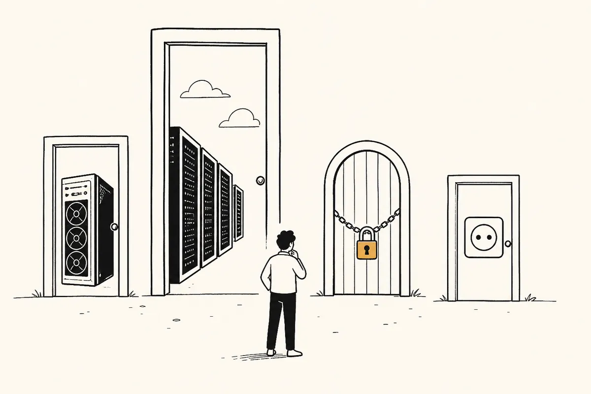 Four ways to generate images: local GPU, cloud host, community club, production API