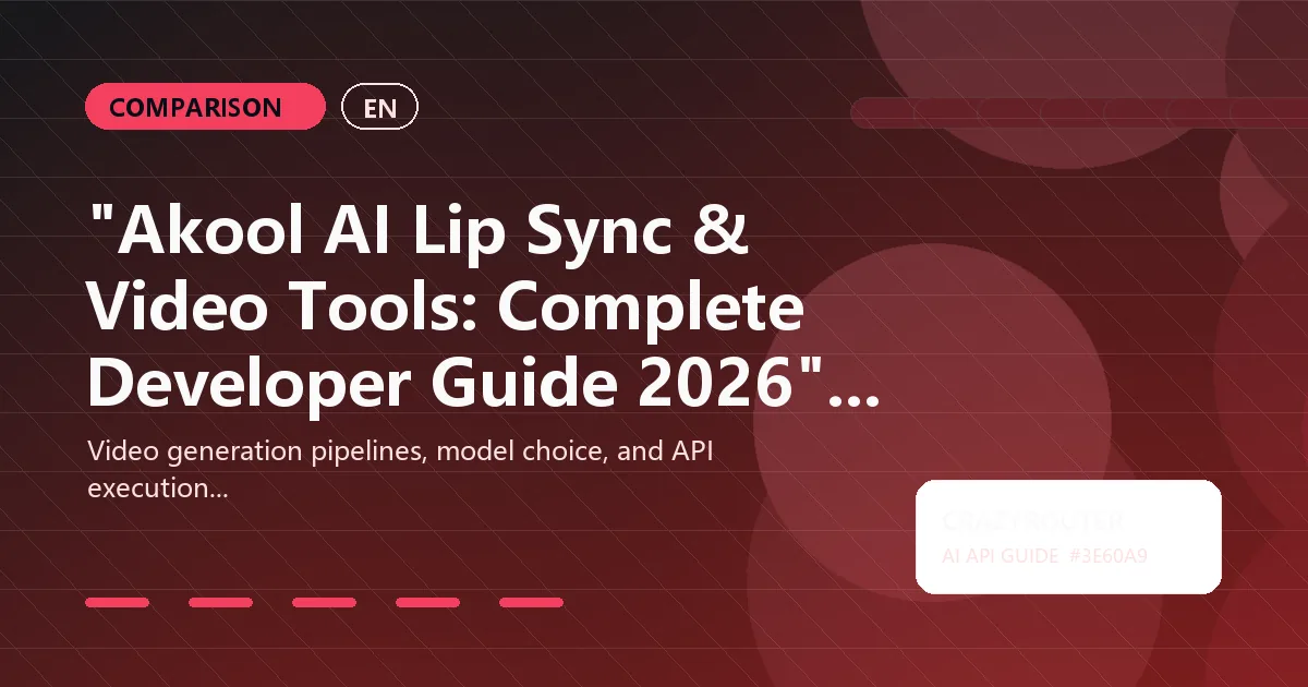 "Akool AI Lip Sync & Video Tools: Complete Developer Guide 2026"