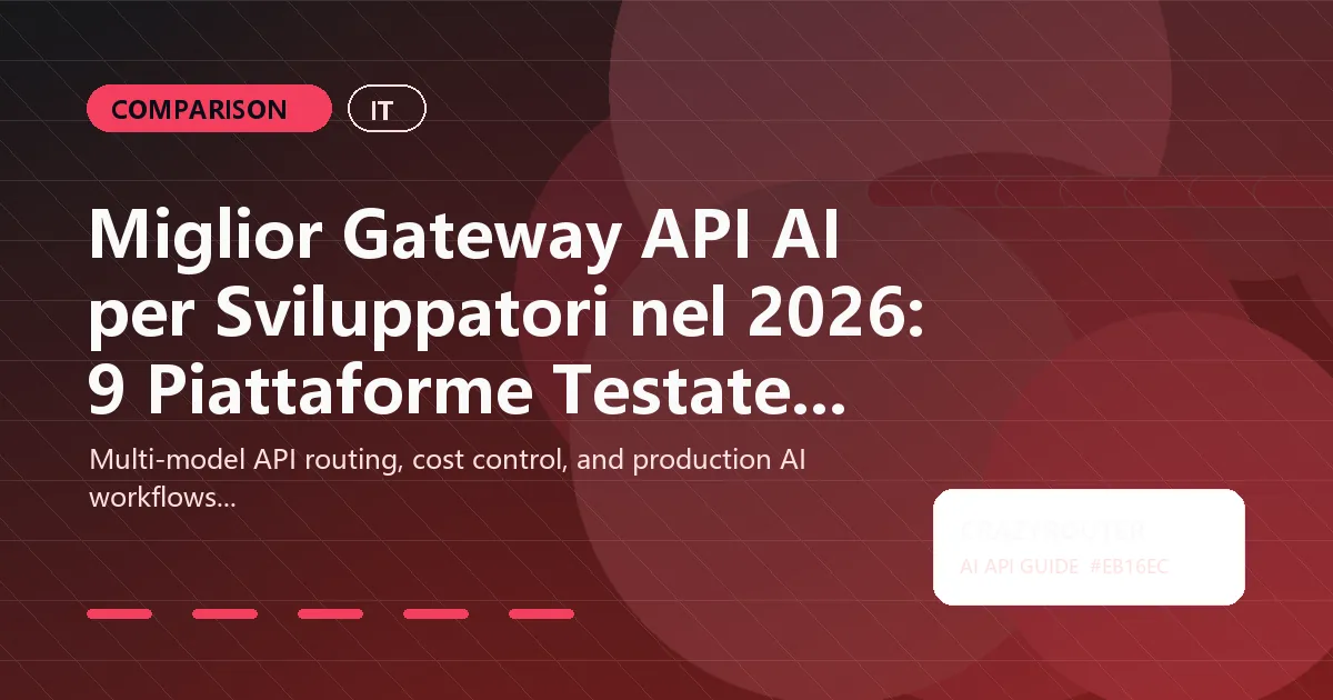 Miglior Gateway API AI per Sviluppatori nel 2026: 9 Piattaforme Testate