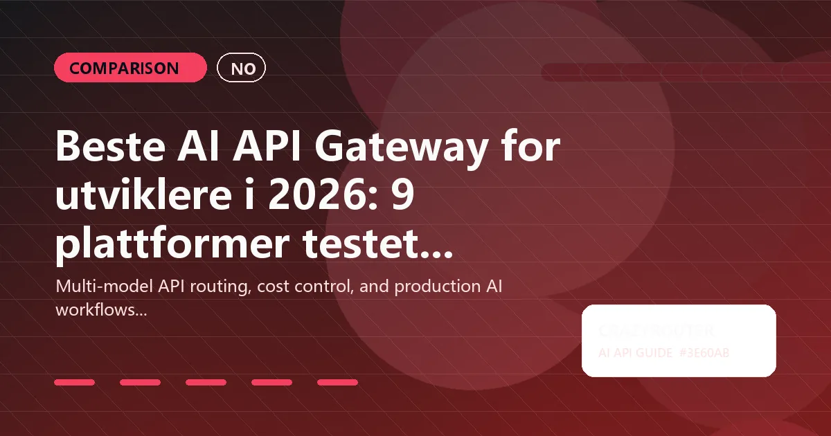 Beste AI API Gateway for utviklere i 2026: 9 plattformer testet