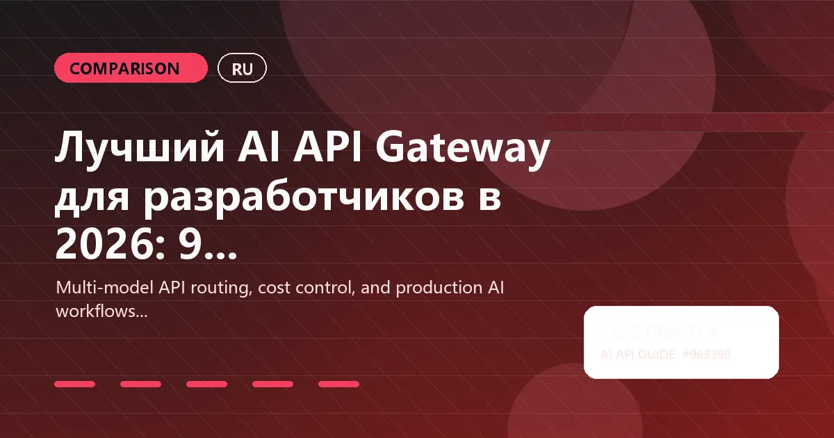 Лучший AI API Gateway для разработчиков в 2026: 9 протестированных платформ