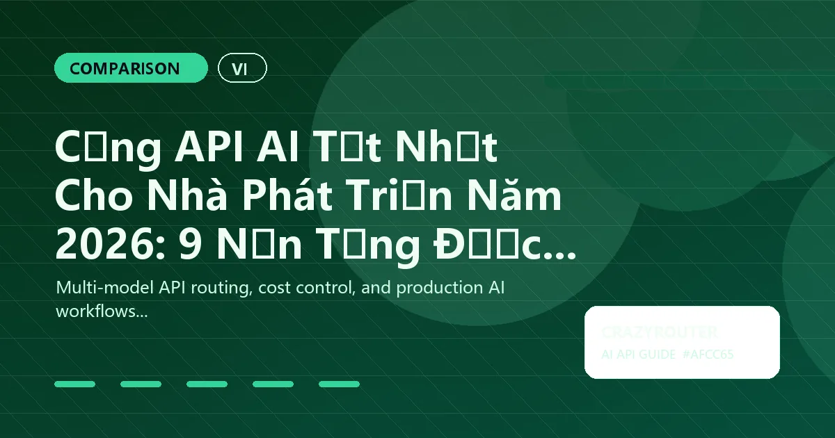 Cổng API AI Tốt Nhất Cho Nhà Phát Triển Năm 2026: 9 Nền Tảng Được Kiểm Tra