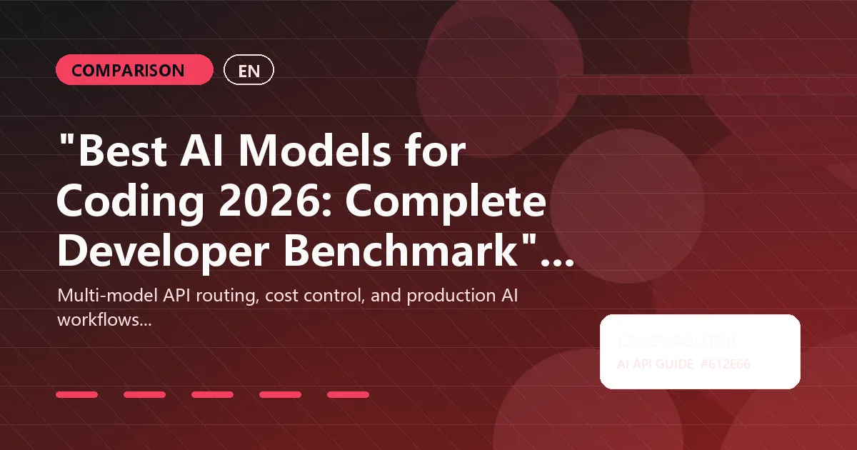 "Best AI Models for Coding 2026: Complete Developer Benchmark"