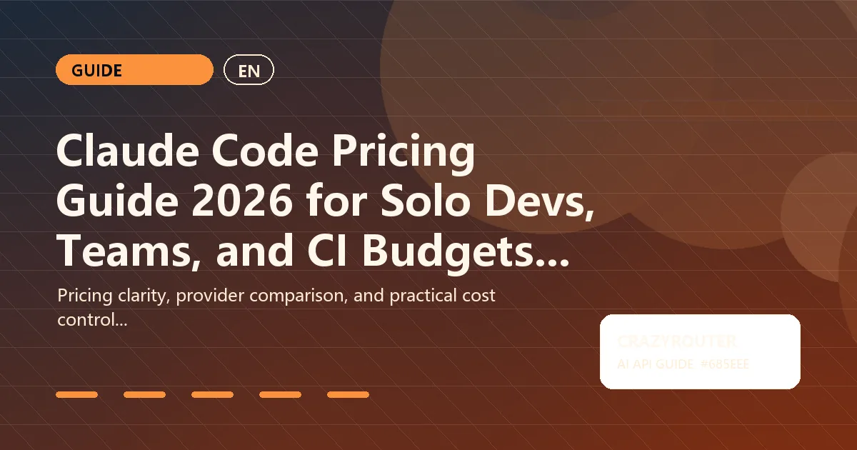 Claude Code Pricing Guide 2026 for Solo Devs, Teams, and CI Budgets
