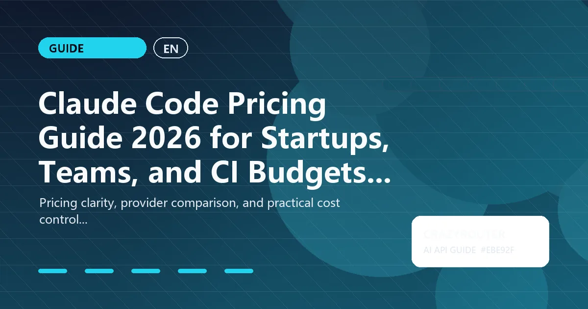 Claude Code Pricing Guide 2026 for Startups, Teams, and CI Budgets