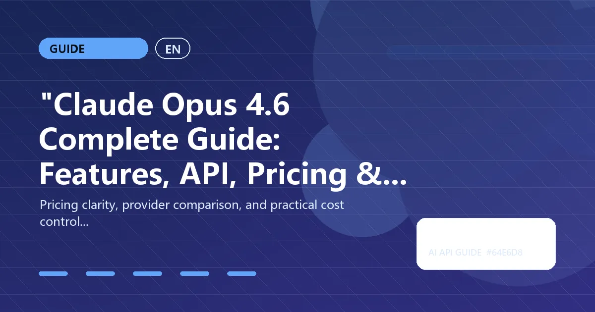 "Claude Opus 4.6 Complete Guide: Features, API, Pricing & How to Use It"