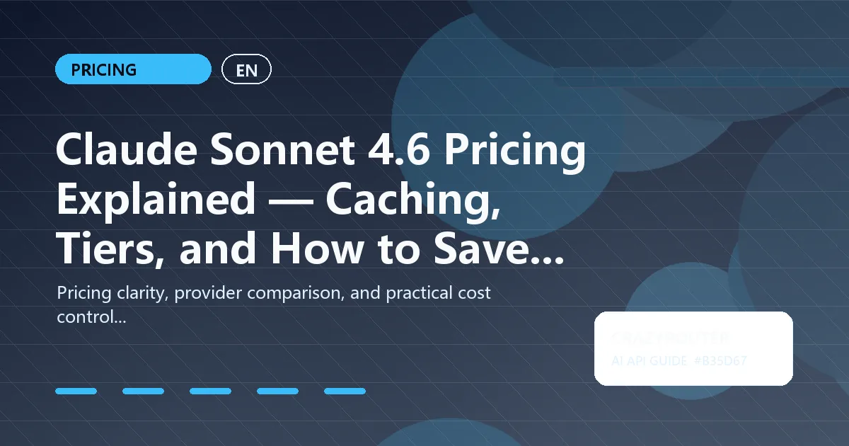 Claude Sonnet 4.6 Pricing Explained — Caching, Tiers, and How to Save 45% with Crazyrouter