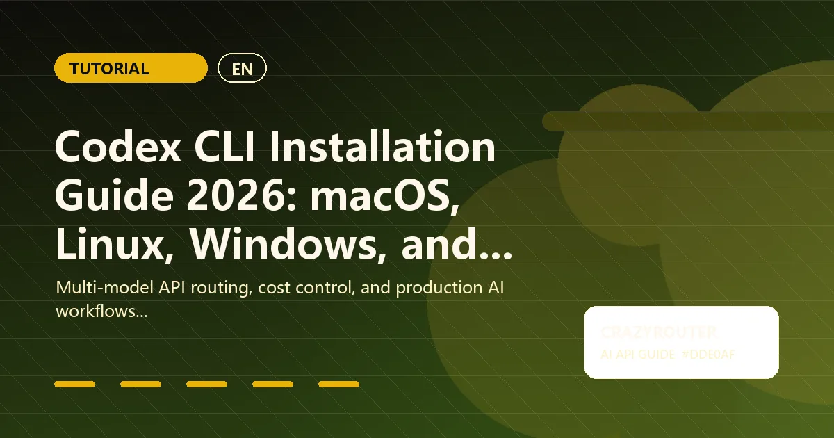 Codex CLI Installation Guide 2026: macOS, Linux, Windows, and Proxy Environments