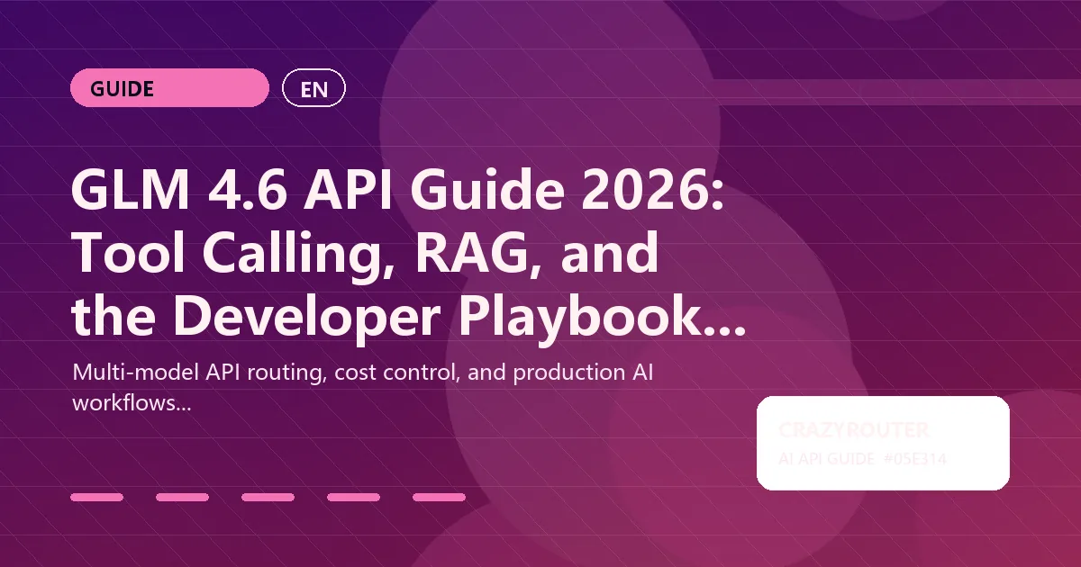 GLM 4.6 API Guide 2026: Tool Calling, RAG, and the Developer Playbook