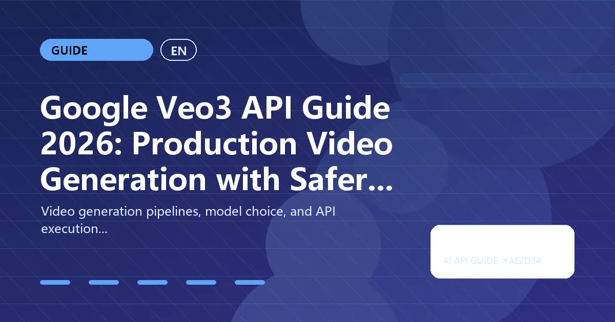 Google Veo3 API Guide 2026: Production Video Generation with Safer Fallbacks