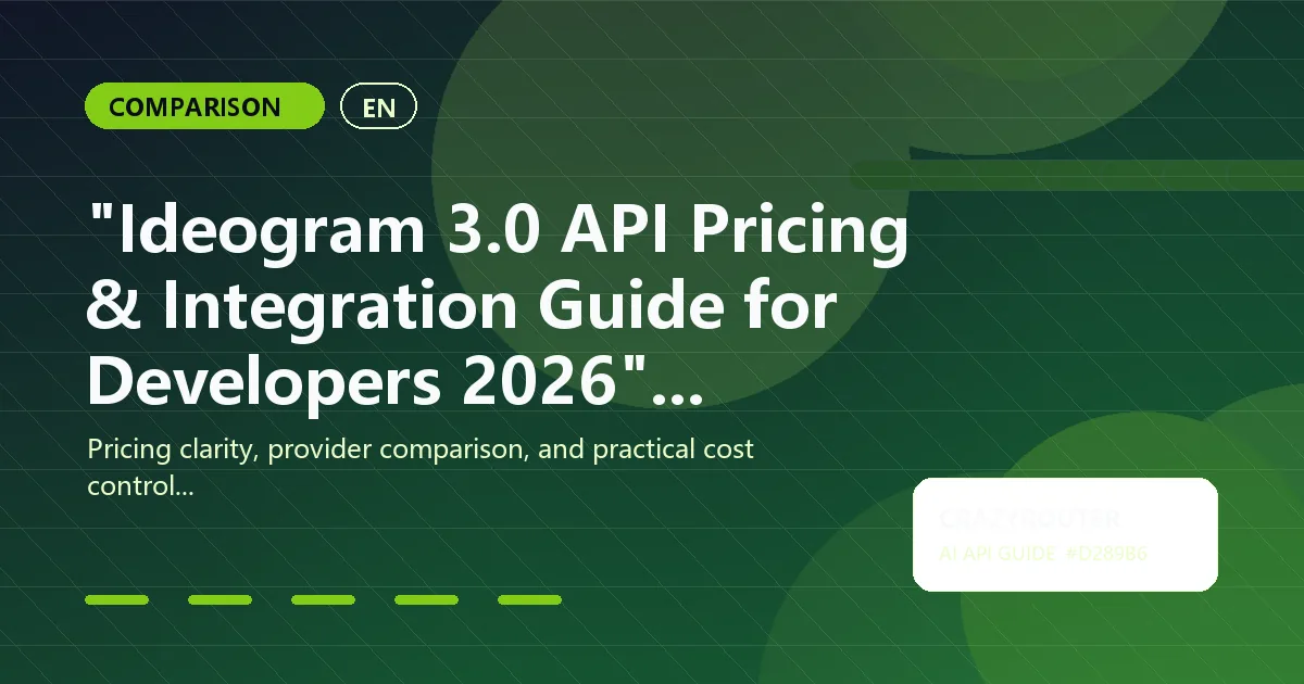 "Ideogram 3.0 API Pricing & Integration Guide for Developers 2026"
