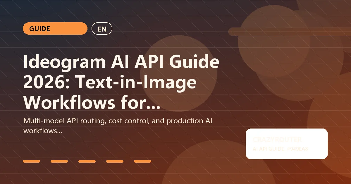Ideogram AI API Guide 2026: Text-in-Image Workflows for Developers