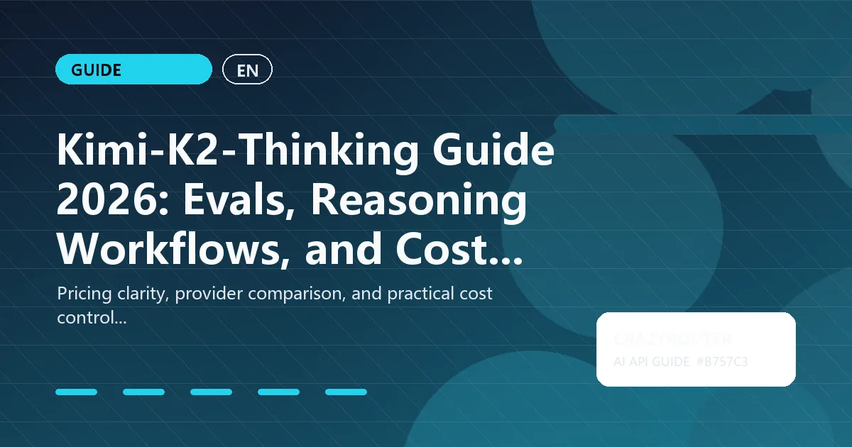 Kimi-K2-Thinking Guide 2026: Evals, Reasoning Workflows, and Cost Control