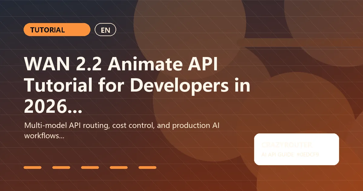 WAN 2.2 Animate API Tutorial for Developers in 2026