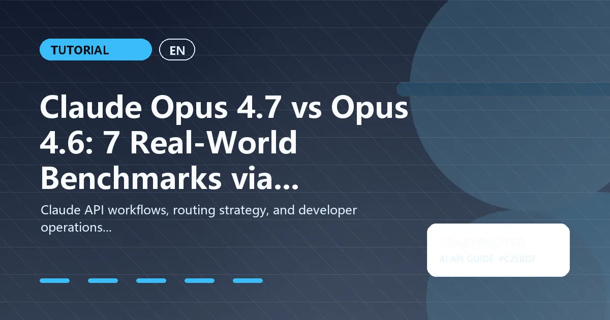Claude Opus 4.7 vs Opus 4.6: 7 Real-World Benchmarks via Crazyrouter