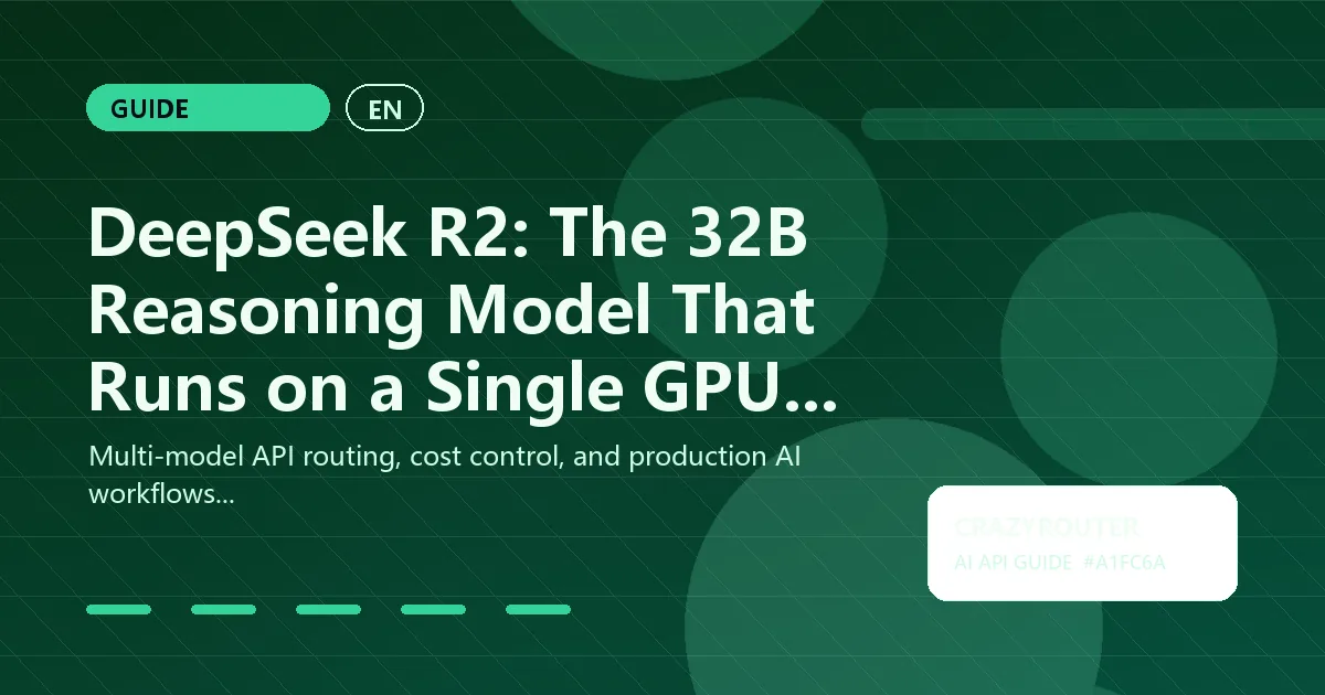 DeepSeek R2: The 32B Reasoning Model That Runs on a Single GPU — Complete Guide for Developers