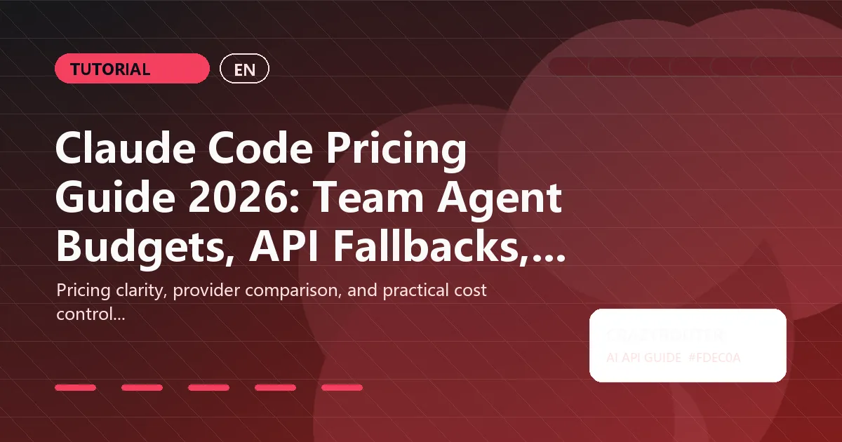 Claude Code Pricing Guide 2026: Team Agent Budgets, API Fallbacks, and Cost Control
