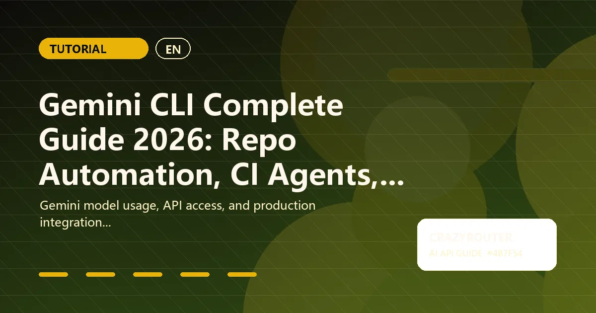 Gemini CLI Complete Guide 2026: Repo Automation, CI Agents, and Multi-Model Routing