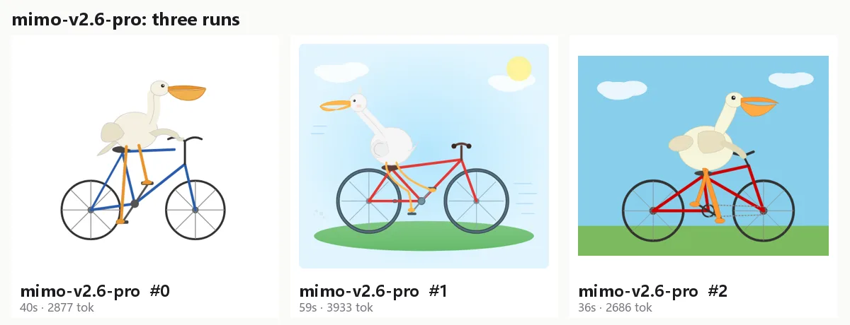 mimo-v2.6-pro, three English runs